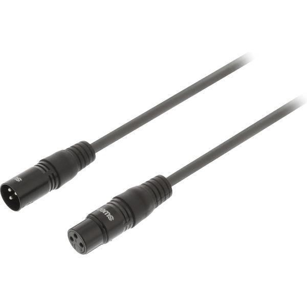 Sweex SWOP15012E50 Xlr Digitale Kabel Xlr 3-pins Male - Xlr 3-pins Female 5.0 M Donkergrijs