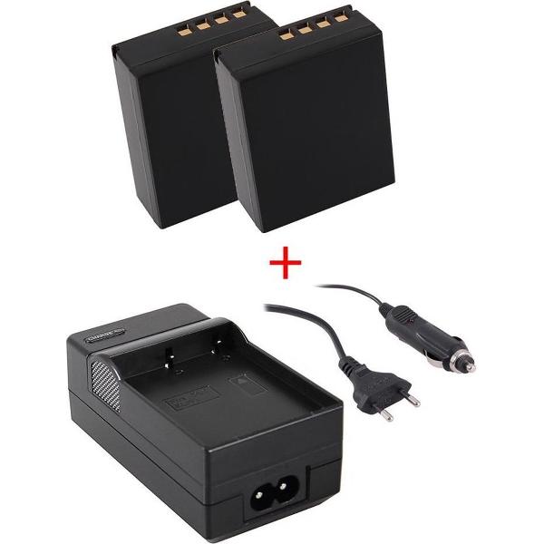 Huismerk 2 x camera-accu's BLH-1 voor Olympus + oplader