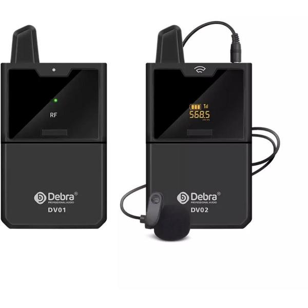 DV01 Draadloze Lavalier Microfoon Met Audio Monitor Microfoonset Voor Smartphone en Dslr Camera