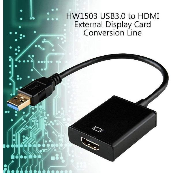 Garpex® USB 3.0 naar HDMI Adapter - Zwart