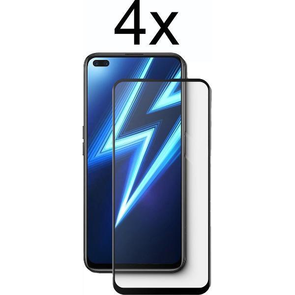 Oppo Reno 4z Screenprotector - Beschermglas Oppo Reno 4z 5G Screen Protector Glas - Full cover - 4 stuks