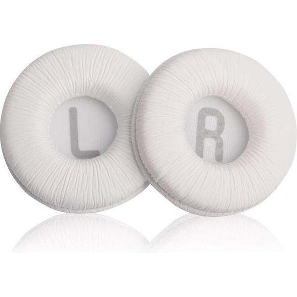 Luxe Lederen Oorkussen Set Voor JBL Tune 600 600BTNC 500 500BT T500 T500BT T450 T450BT JR300BT - Vervangende Koptelefoon Earpads - Oor Kussens - Ear Pads - Oorkussens Met Noise Cancelling Memory Foam Binnenlaag - Wit