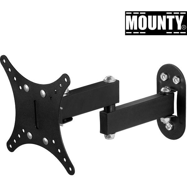 Mounty tv muurbeugel – tv beugel – tv beugel draaibaar en kantelbaar – universeel – 13/37 inch – maximale belasting 20 Kg – tot aan vesa 150x150