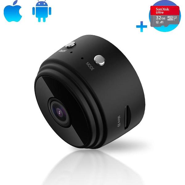 AyeWay Spy Camera - Verborgen Camera - 1080P - WiFi - Draadloos - Incl. Gratis 32 GB micro SD