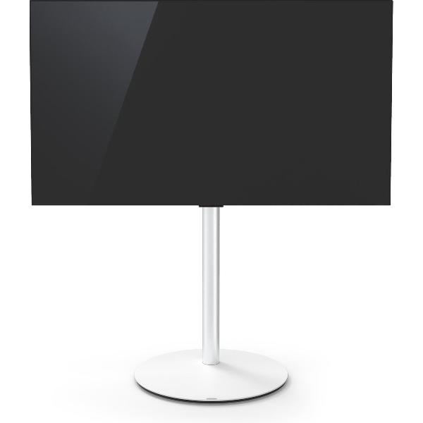 Spectral VX1000-SNG-SAT | Aluminium-Snow | draaibare tv-standaard, glazen voetplaat, aluminium buis | geschikt voor 40