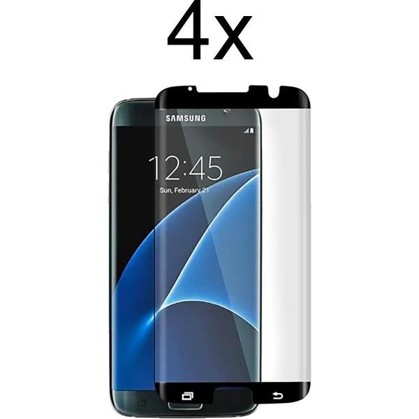 Samsung S7 Edge Screenprotector - Beschermglas Samsung galaxy S7 Edge Screen Protector Glas - Full cover - 4 stuks