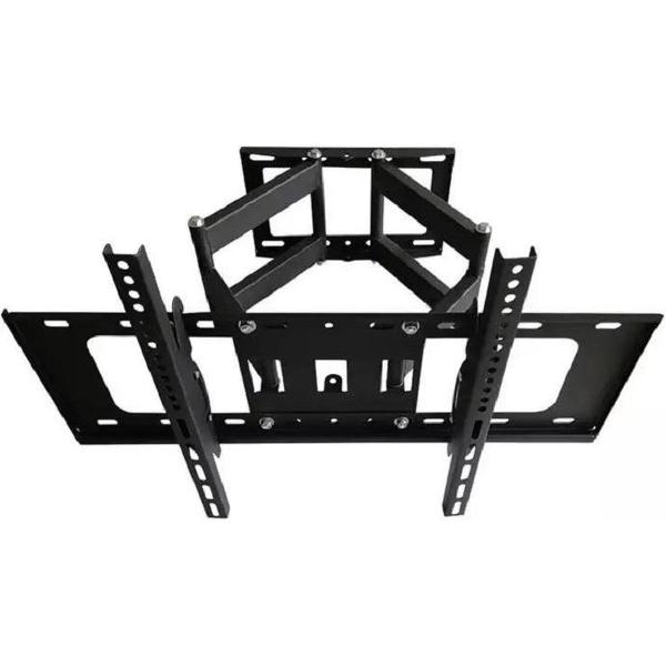 VIZYON, Draaibare Muurbeugel, monitor of TV, Tv-beugel, 32 t/m 82 inch, max. 50kg, kantelbaar, wandbeugel, VESA, gebogen tv, met waterpas – zwart