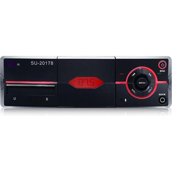 TechU™ Autoradio T64 – 1 Din + Afstandsbediening – Bluetooth – AUX – SD – FM radio – RCA – Handsfree bellen