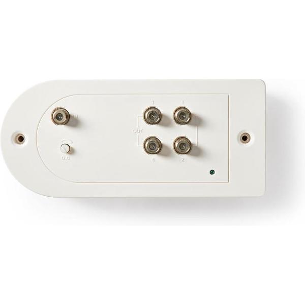 Nedis SAMP41140WT Catv-versterker Max. 23 Db Versterking 86 - 1006 Mhz 4 Uitgangen |retourpad F