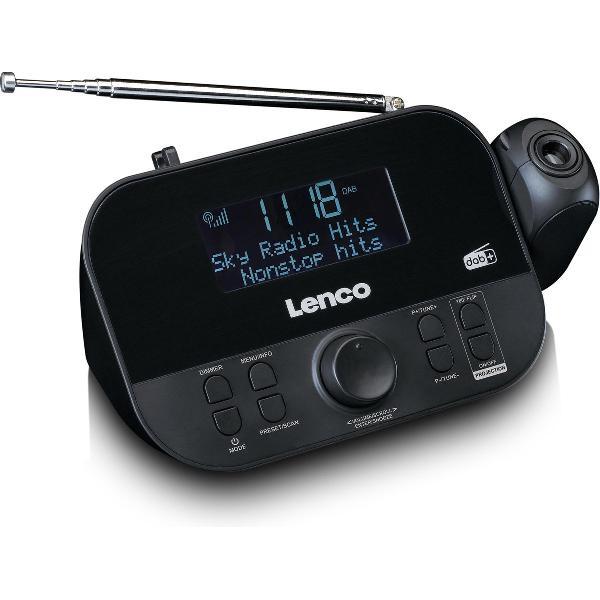 Lenco CR-615BK - DAB+ en FM radio met tijd projectie - Zwart