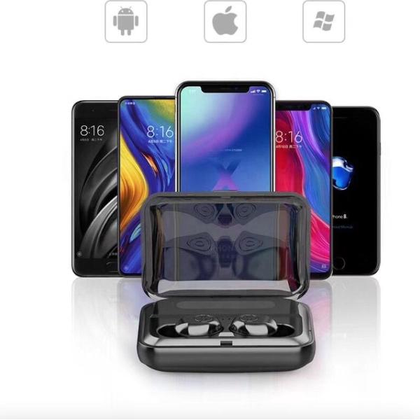 Everytech® | Hi-Res Draadloze Earbuds 5.0 | IPX5 Waterproof / Zwart