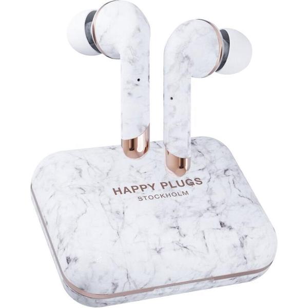Happy Plugs Hoofdtelefoon Air 1 Plus In Ear White Marble