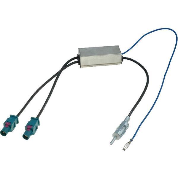 Radio Antenne versterker | 2x Fakra naar Din stekker