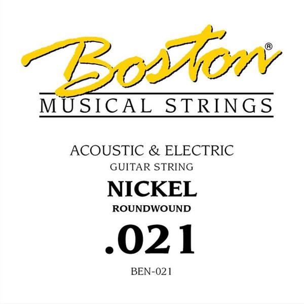 Snaar elektrische/akoestische gitaar Boston BEN-021 Nickel roundwound .021