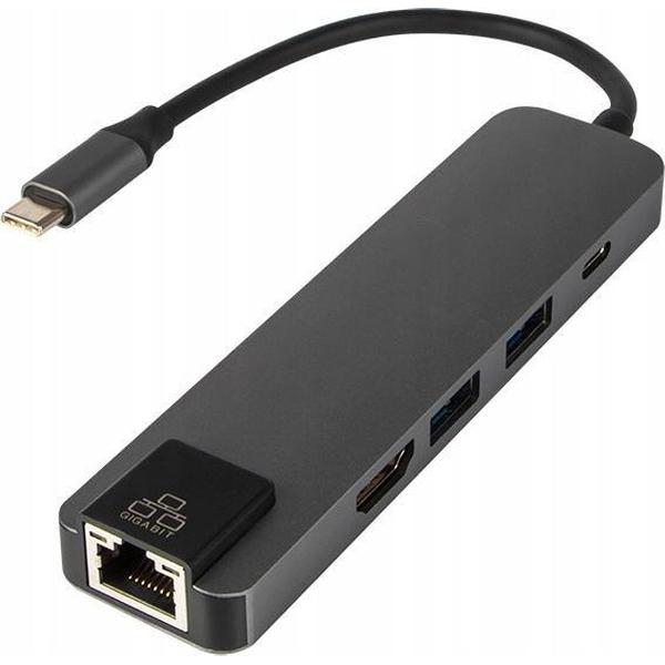 USB-C naar 4K HDMI adapter - 2x USB 3.0 + LAN
