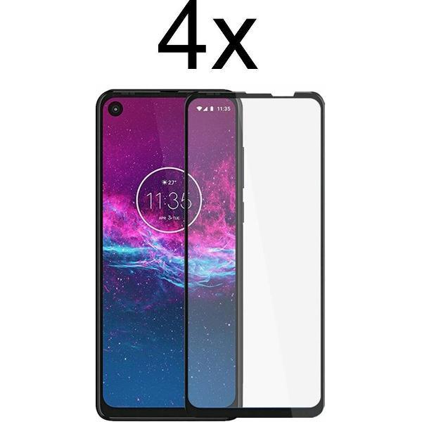 Motorola One Action Screenprotector - Beschermglas Motorola One Action Screen Protector Glas - Full cover - 4 stuks