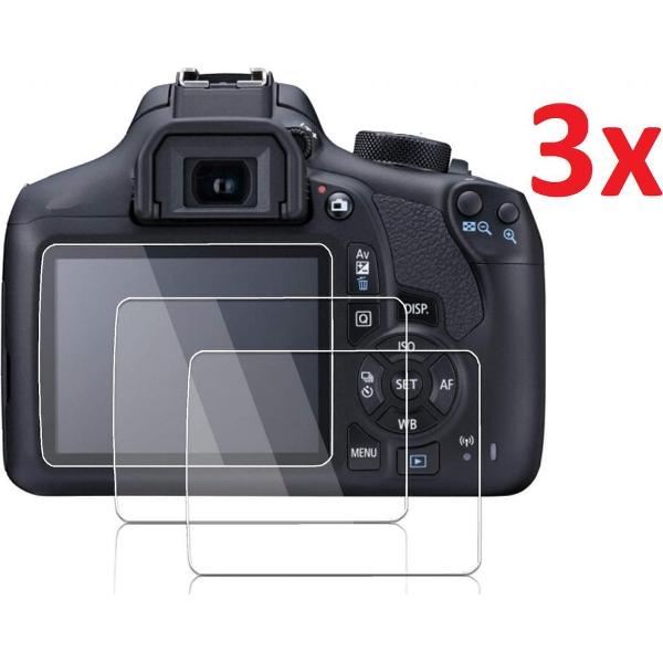 Tempered Glass Screenprotector Voor Canon EOS 1200D/1300D/1500D/2000D & Rebel T5/T6/T7 Camera - Screen Protector Ultradun Gehard Glas - Scherm Beschermer Display Schermbeschermer Beschermglas - Set Van 3 Stuks
