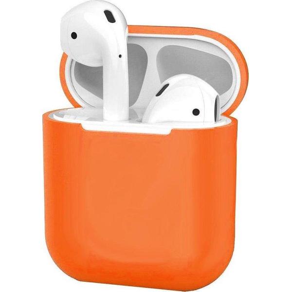 Apple AirPods - Siliconen Case Cover - Geschikt voor AirPods 1/2 - Kleur Oranje
