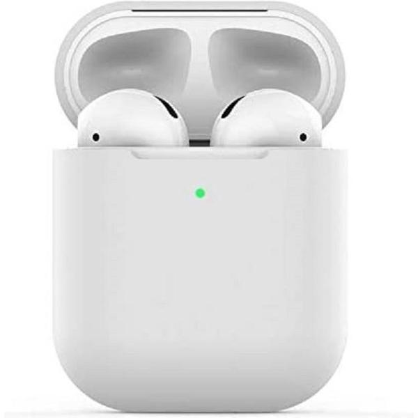 Apple AirPods - Siliconen Case Cover -Geschikt voor AirPods 1/2 - Kleur Wit