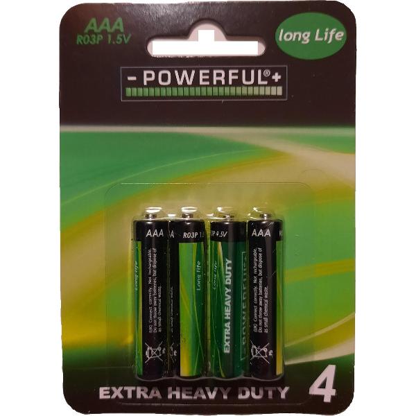 POWERFUL AAA batterij long life - 4 stuks