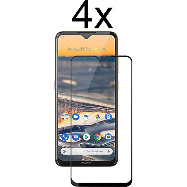Beschermglas Nokia 5.3 Screenprotector Screen Protector Glas - Full cover - 4 stuks