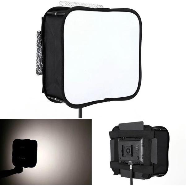 Ballinger - Softbox incl. tas - Inklapbare softbox Diffuser - 42 x 42 - Voor paneel lamp / LED - Opvouwbaar soft filter - Fotografie - Videografie - Product fotografie
