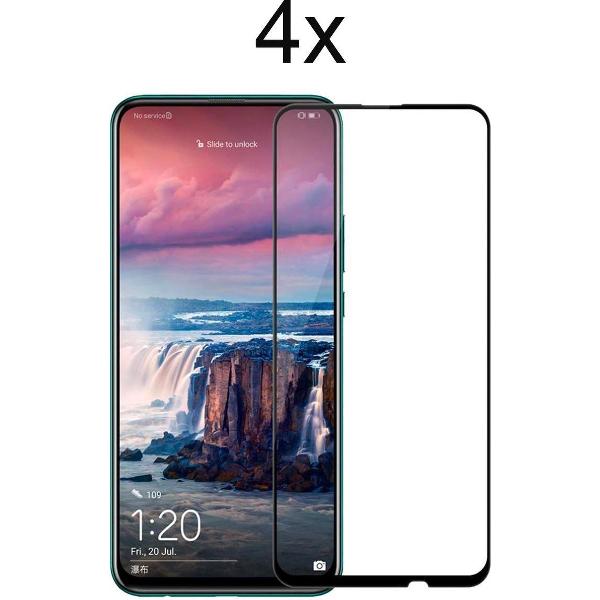 Huawei P Smart Pro 2019 Screenprotector - Beschermglas Huawei p smart Pro 2019 Screen Protector Glas - Full cover - 4 stuks