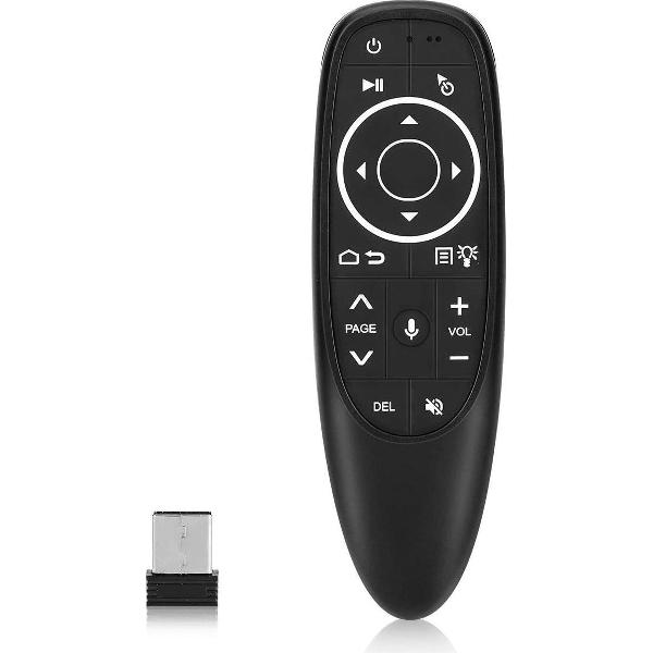DrPhone MX10 - Pro Voice Afstandsbediening met LED verlichting - 2.4G - Draadloze Air Mouse voor Android Box / Smart TV / PC / Computer / Beamer / Projector