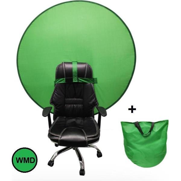 Green screen stoel - Achtergronddoek - Streamen - Foto & video bewerken - Inklapbaar - Extra groot - Incl. opbergtas
