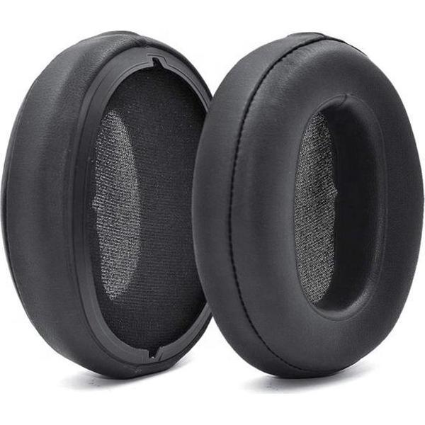 Luxe Lederen Oorkussen Set Voor Sony WH-XB900N - Vervangende Koptelefoon Earpads - Oor Kussens - Ear Pads - Oorkussens Met Noise Cancelling Memory Foam Binnenlaag - Zwart