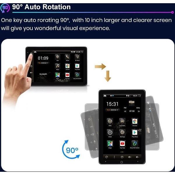 Volkswagen Seat Skoda Tesla style 10 inch Android 10 navigatie en multimediasysteem Bluetooth USB WiFi 2+32GB