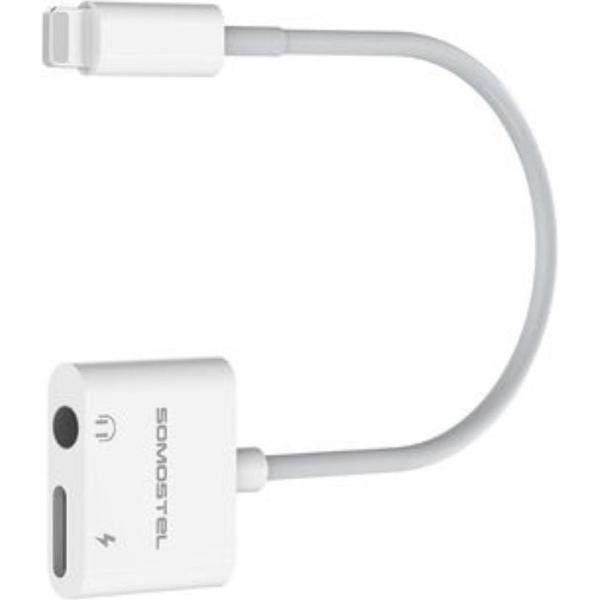 SOMOSTEL 2in1 3.5mm adio jack+adapter Voor iPhone wirelessly BT Version