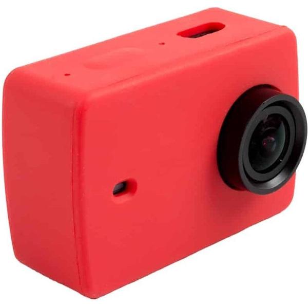 Voor Xiaomi Xiaoyi Yi II Sport Actie Camera Siliconen Behuizing Beschermhoes Cover Shell (Rood)