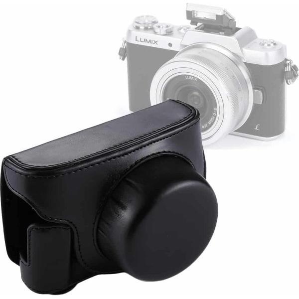 Full Body Camera PU Leather Camera Case Bag with Strap for Panasonic Lumix
