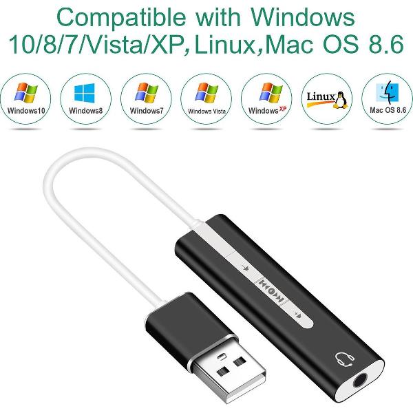 Garpex® USB 2.0 Virtual 7.1 Channel Surround Steel Sound Card Adapter