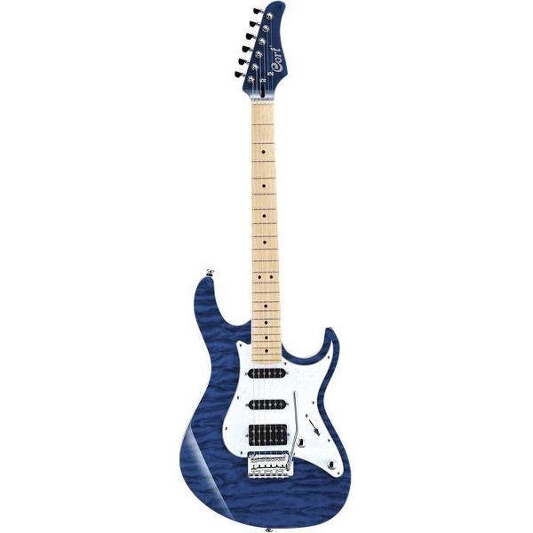 Cort G250 transparant blue matching headstock - Elektrische gitaar - blauw