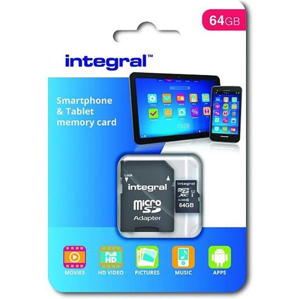Integral MicroSD 64GB - 90MB/s - Class 10