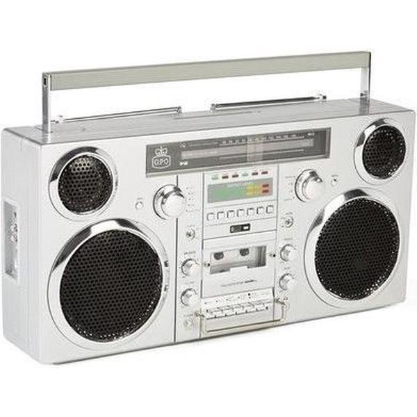 GPO Brooklyn Ghettoblaster Bluetooth Boombox Zilver