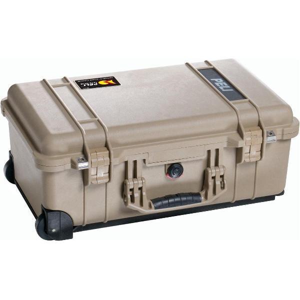 Peli 1510 Waterdichte Camerakoffer Desert Tan met Foam Interieur