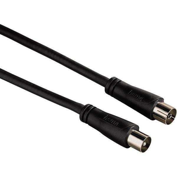 Hama antennekabel coax 90DB 1.5m zwart, 1ster