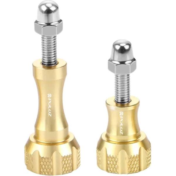 PULUZ CNC Aluminium Duimknop RVS Boutmoer Schroefset voor GoPro NIEUWE HELD / HERO6 / 5/5 Sessie / 4 Sessie / 4/3 + / 3/2/1, Xiaoyi en Andere Actiecamera's (Goud)