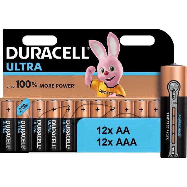 Combi Deal / Duracell Ultra Power Duralock Alkaline 12x AA + 12x AAA