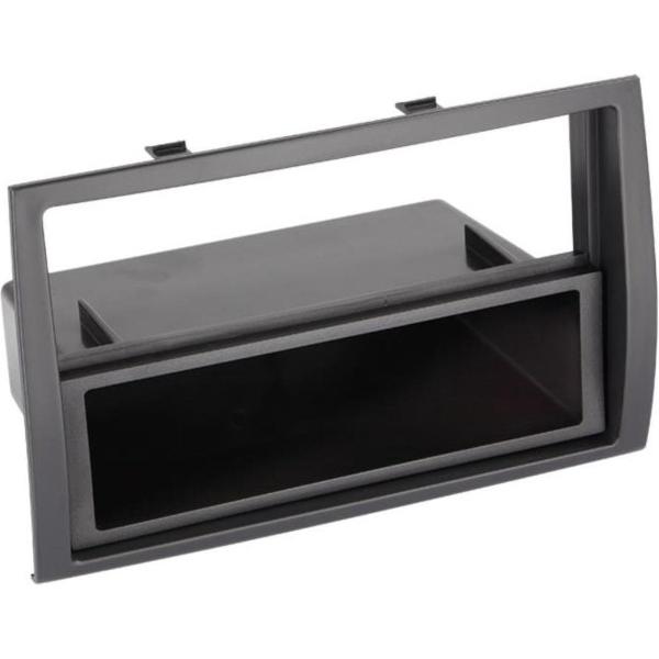 2-DIN Paneel met aflegbakje. Citroen / Fiat / Peugeot Kleur: Zwart