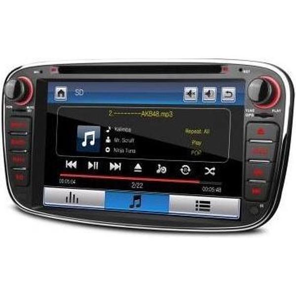 Ford Focus 7 Inch HD digitale touchscreen GPS navigatie auto dvd speler Zwart