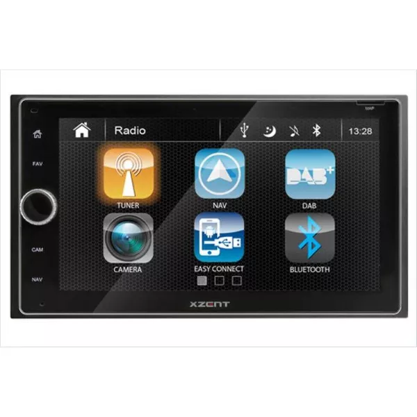 Xzent 2-DIN Multimedia systeem, Bluetooth, DAB+, USB, Navigiatie - Autoradio