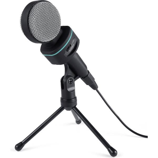 AUKEY MI-W1 condensatormicrofoon met statiefhouder en microfoon Audio Volumeregeling voor pc, laptops, smartphone, audio-omzetter