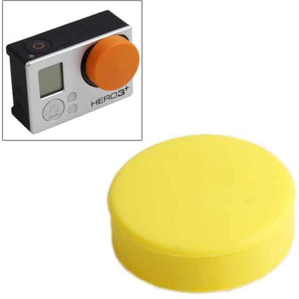 TMC ronde siliconen dop voor GoPro Hero 4 / 3+ (geel)