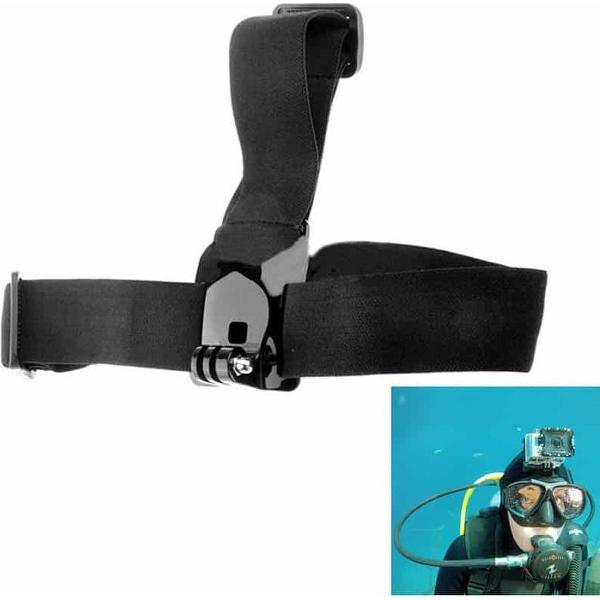 ST-24 Anti-slip verstelbare elastische hoofdriemriem voor GoPro Hero 4 / 3+ / 3/2/1 (zwart)