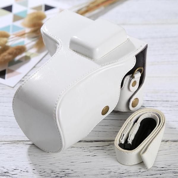 Full Body Camera PU lederen tas met riem voor Samsung NX300 (zwart)