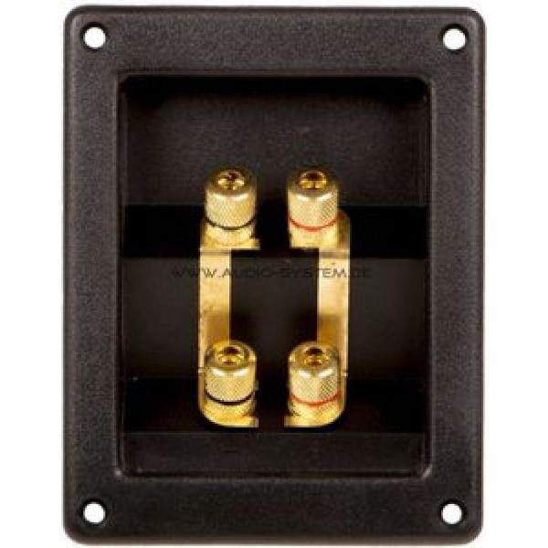 AUDIO SYSTEM 4-pins vierkante terminal met stevige, vergulde aansluitingen